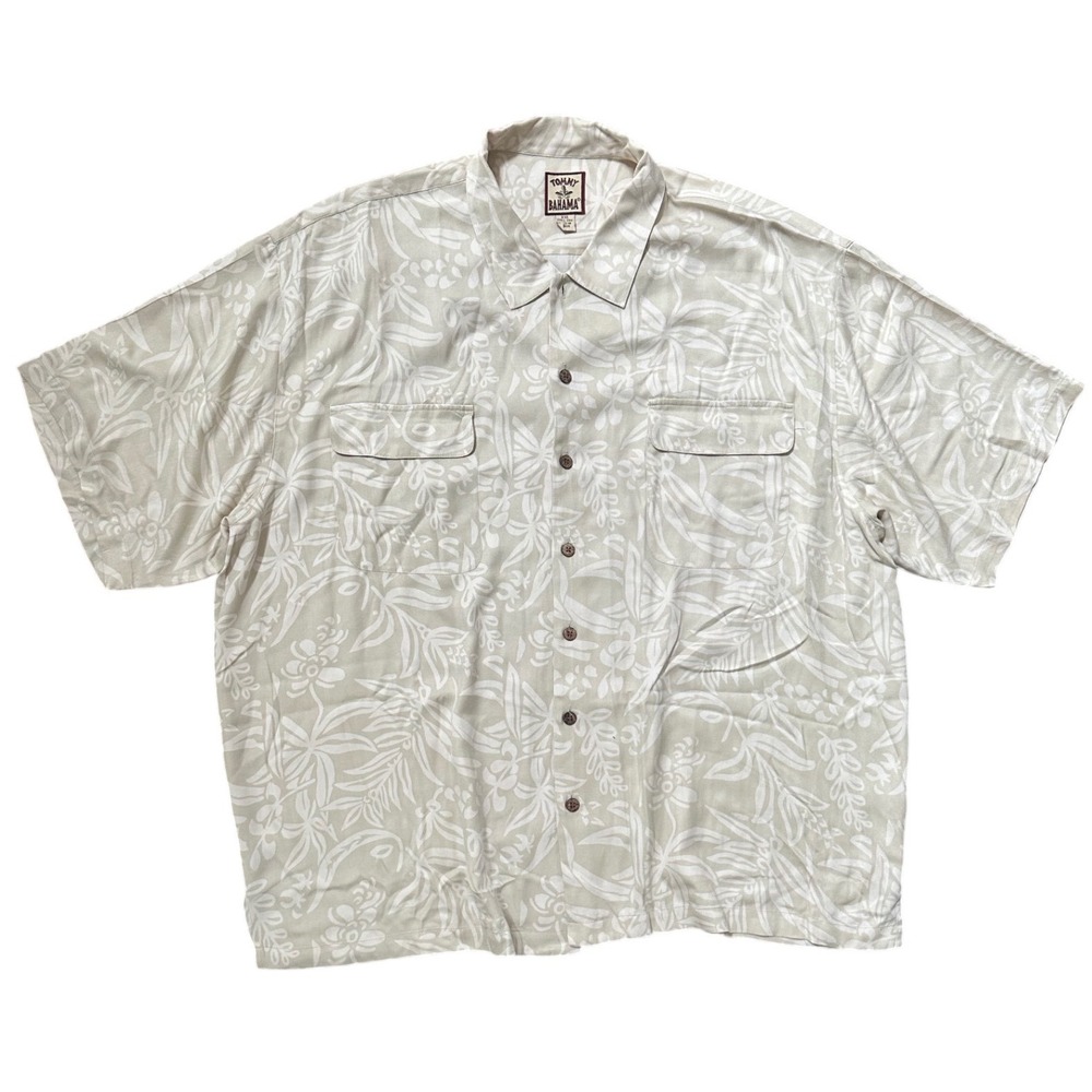Tommy Bahama Men's 100% Silk Short Sleeve Floral Button Down Shirt Size XXL